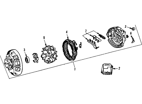 1989 Chrysler LeBaron Alternator Pulley-Alternator Diagram for 5233772