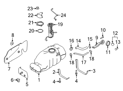 2016 Nissan Titan XD Fuel Supply Filler Cap Assembly Diagram for 17251-ZZ62D