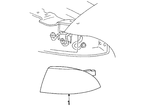 1994 Chevrolet Lumina Side Marker Lamps Lamp Asm-Front Side Marker Diagram for 5975040