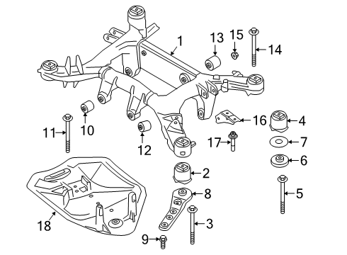 2022 BMW X7 Suspension Mounting - Rear RADIUS ROD, FRONT LEFT Diagram for 33306885045