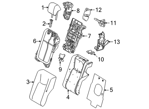 2022 Lexus NX350h Rear Seat Components COVER SUB-ASSY, RR S Diagram for 71078-78540-A5