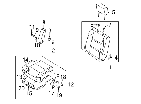 2015 Nissan Titan Power Seats Cushion Assembly - Front Seat Diagram for 87350-9FR6C