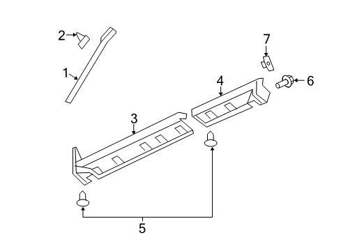 2013 Jeep Compass Exterior Moldings Molding-SILL Diagram for 5182572AB