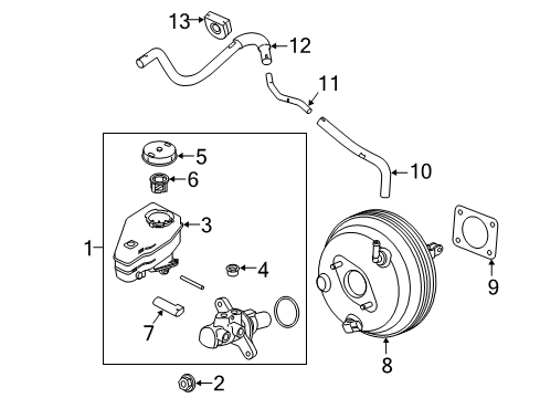 2015 Infiniti Q50 Hydraulic System Cylinder Assy-Brake Master Diagram for D6010-JK30A