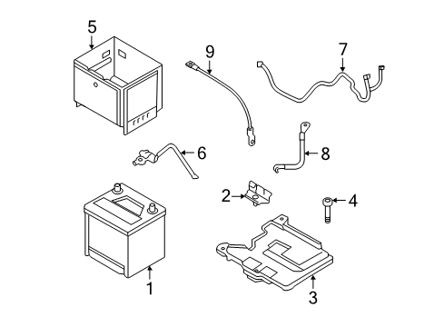 2015 Hyundai Accent Battery Wiring Assembly-Battery Diagram for 91850-1R212