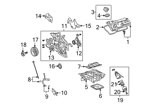 2007 Lexus IS350 Engine Parts, Mounts, Cylinder Head & Valves, Camshaft & Timing, Oil Pan, Oil Pump, Crankshaft & Bearings, Pistons, Rings & Bearings, Variable Valve Timing Bracket Sub-Assy, Oil Filter Diagram for 15670-31020