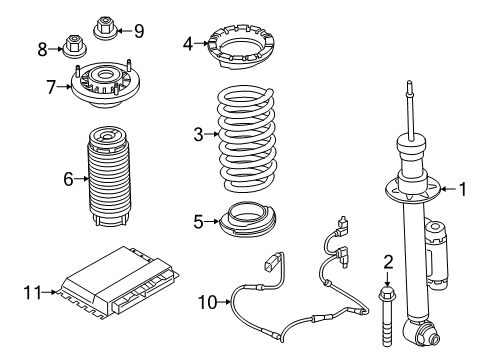 2022 BMW 530e Struts & Components - Rear REAR COIL SPRING Diagram for 33536879970