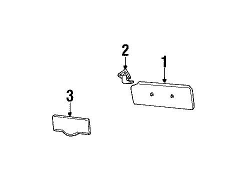 1996 Buick Century Interior Trim - Roof Lamp Asm-Rear Header Courtesy *Neutral Diagram for 10249392