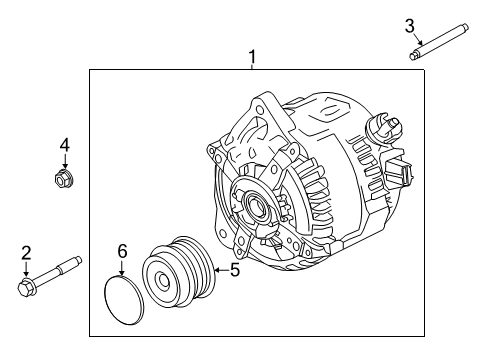 2015 Ford Mustang Alternator Alternator Diagram for GR3Z-10346-H