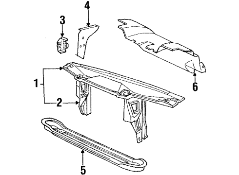 1992 BMW 750iL Radiator Support Air Intake Tube Diagram for 51718113329