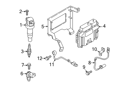 2022 Hyundai Kona Ignition System Ignition Coil Assembly Diagram for 273012M417