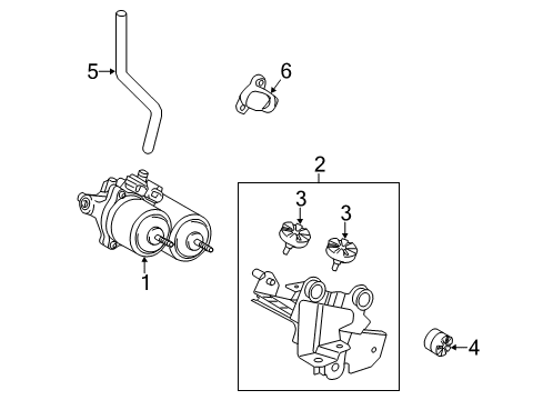 2012 Toyota Prius C ABS Components Mount Bracket Diagram for 44590-52270