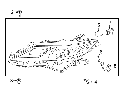 2018 Toyota Camry Bulbs Composite Headlamp Diagram for 81150-06C40