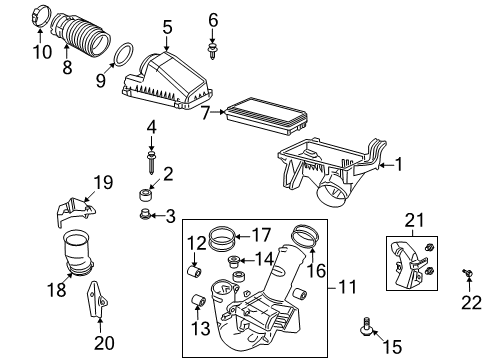 2008 Acura TL Filters Rubber A, Seal Diagram for 17253-RDA-A10