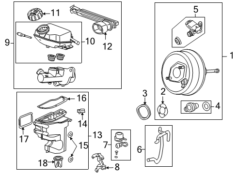 2007 Saturn Sky Dash Panel Components Vacuum Hose Diagram for 15797572