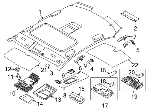 2015 BMW M5 Sunroof Cover, Microphone Diagram for 51448047526