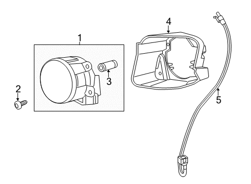 2016 Ram ProMaster 3500 Bulbs Fog Lamp Diagram for 68202187AA