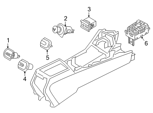 2019 Kia Optima Parking Brake Complete-Console Floor Diagram for 93300A8120WK