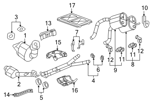 2012 Chevrolet Corvette Exhaust Components Intermed Pipe Diagram for 25958412