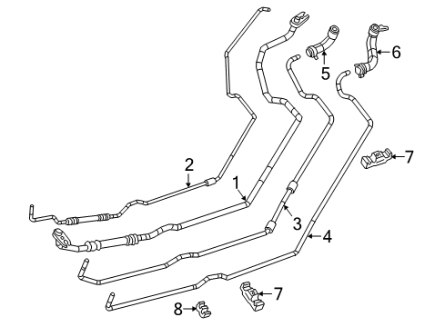 2020 Dodge Durango Rear A/C Lines Tube-COOLANT Outlet Diagram for 68319146AD