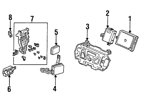 1996 Honda Accord Powertrain Control Control Unit, AT Diagram for 28100-P0H-A04