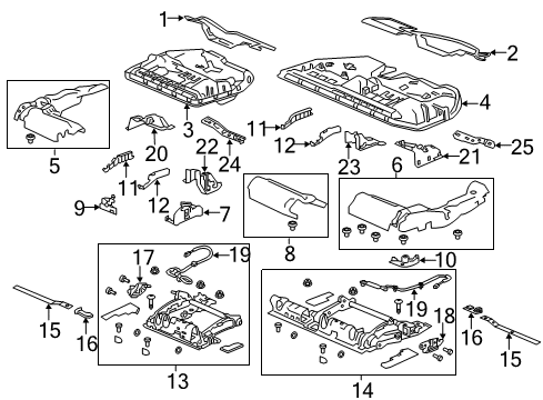 2013 Honda CR-V Rear Seat Components Upper Cap*NH167L* Diagram for 82241-T0A-A01ZC