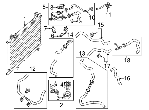 2016 Infiniti QX60 Inverter Cooling Components Bracket-Sub Cooling Motor Diagram for 21584-3JV0A