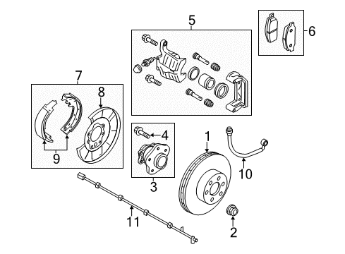 2016 Nissan Juke Anti-Lock Brakes Rotor-Disc Brake, Rear Diagram for 43206-8H305