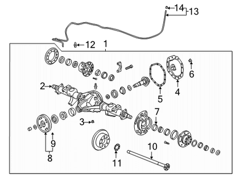 2021 GMC Sierra 2500 HD Axle Housing - Rear Vent Hose Diagram for 15920577