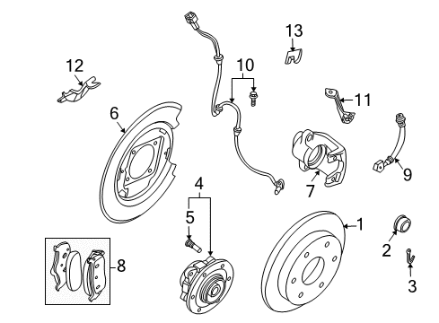 2010 Nissan Armada Anti-Lock Brakes Anti Skid Actuator Assembly Diagram for 47660-ZQ01B