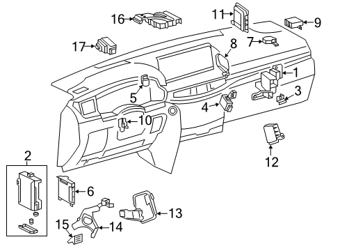 2016 Lexus LX570 Electrical Components Control Module Diagram for 88150-60090