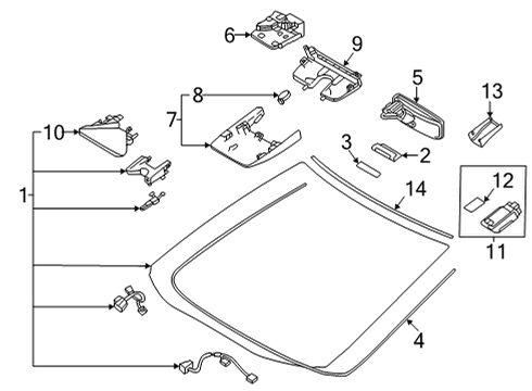 2022 Lexus NX450h+ Glass, Reveal Moldings SENSOR, RAIN & HUMID Diagram for 89941-78010