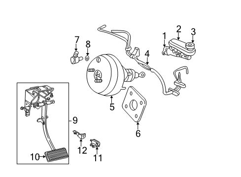 2001 Chrysler Town & Country Dash Panel Components GROMMET-Brake Booster Check Valve Diagram for 4883813AA
