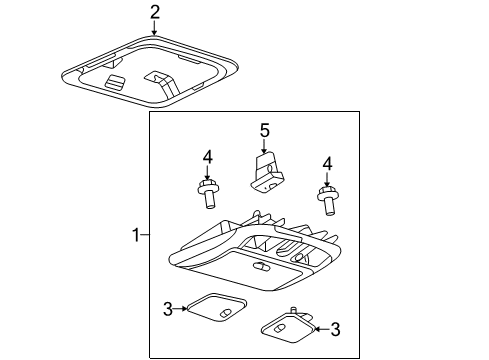 2009 Ford Fusion Sunroof Bulb Diagram for 1S7Z-13466-BB