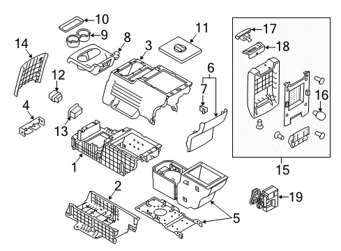 2012 Ford Flex Rear Console Switch Diagram for 8A8Z-14D468-AA