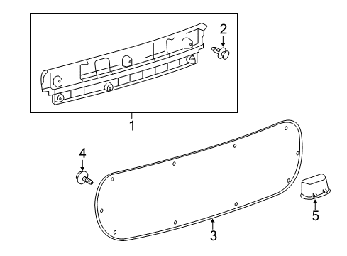 2013 Toyota Prius C Interior Trim - Lift Gate Lower Trim Panel Diagram for 67750-52140-B1