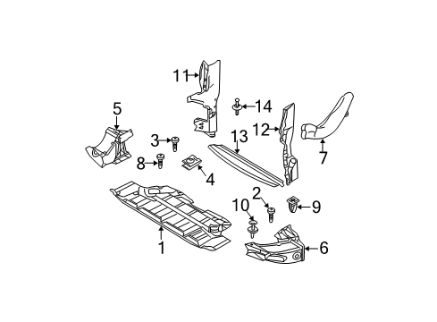 2004 BMW X5 Splash Shields Screw, Self Tapping Diagram for 07119901311