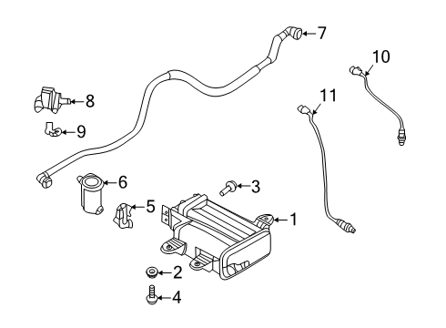 2020 Kia Sorento Powertrain Control Tube-Canister Ventilator Diagram for 31456C6700