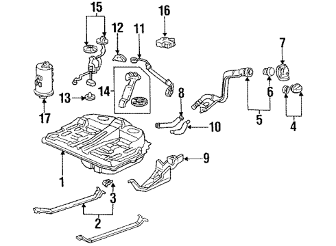 1995 Honda Accord Emission Components Valve Assembly, Bypass Control Solenoid Diagram for 36163-PT2-004