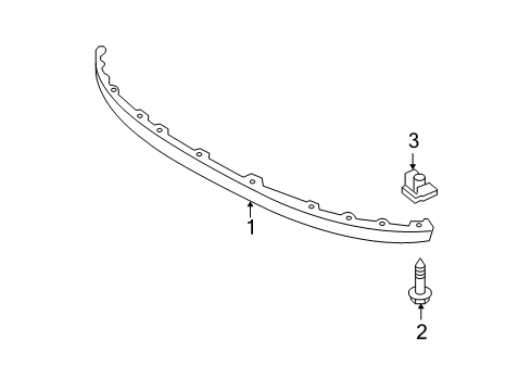 2008 Toyota Yaris Front Bumper - Spoiler Spoiler Diagram for 76851-52120