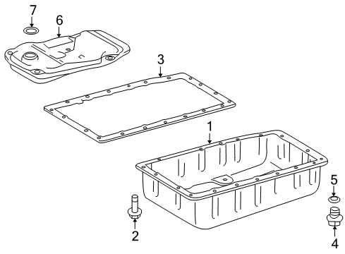 2013 Lexus GX460 Case & Related Parts Oil Pan Diagram for 35106-35170