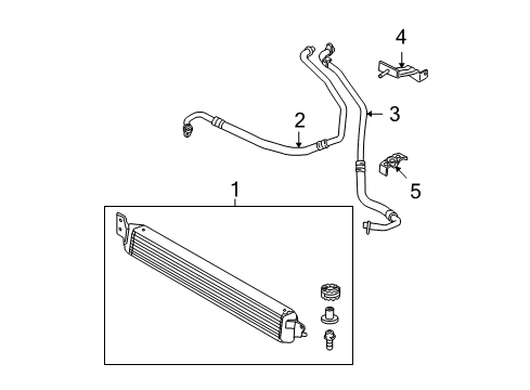 2009 BMW M3 Oil Cooler Bracket, Oil Cooler Line Diagram for 17222283592