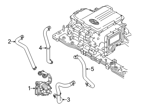 2020 Hyundai Ioniq Inverter Cooling Components Hose Assembly-Electronic Water PUM Diagram for 36940-0E550