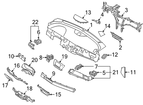 2019 Kia Niro EV Instrument Panel Nozzle Assembly-Side DEFROSTER Diagram for 97393G5000WK
