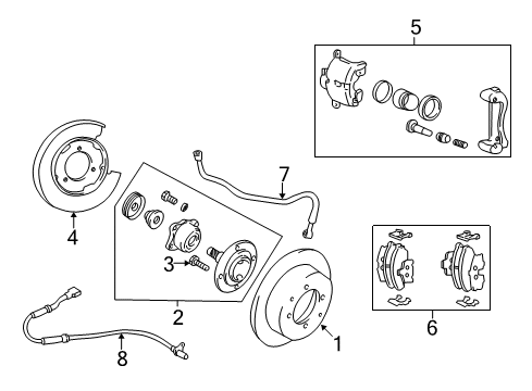 1999 Hyundai Sonata Rear Brakes Cylinder Kit-Rear Wheel Diagram for 5830138A00