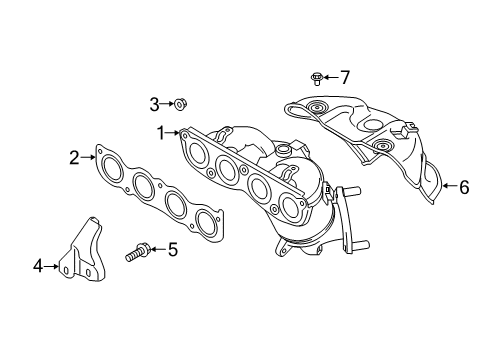2019 Hyundai Veloster Exhaust Manifold Protector-Heat Upper Diagram for 28525-2E370