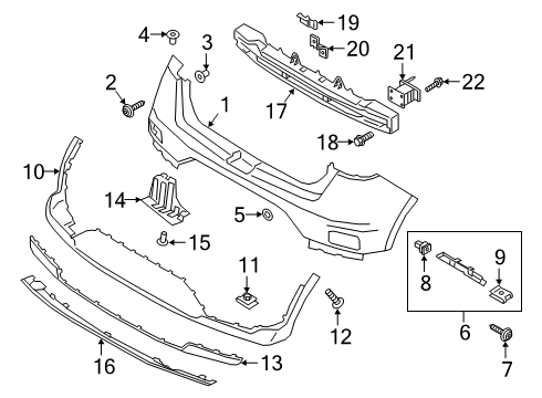 2021 Hyundai Venue Bumper & Components - Rear Tape-BLANKING Hole Diagram for 81797-27000