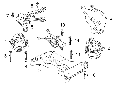 2020 BMW 740i Automatic Transmission Hexalobular Socket Screw Diagram for 07119908621