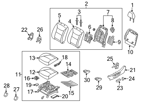 2015 Kia Sorento Heated Seats Blower Unit-Front Back Diagram for 886512P010