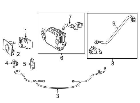 2018 Lexus RX450hL Parking Aid Wire, Engine Room, No Diagram for 82114-48060